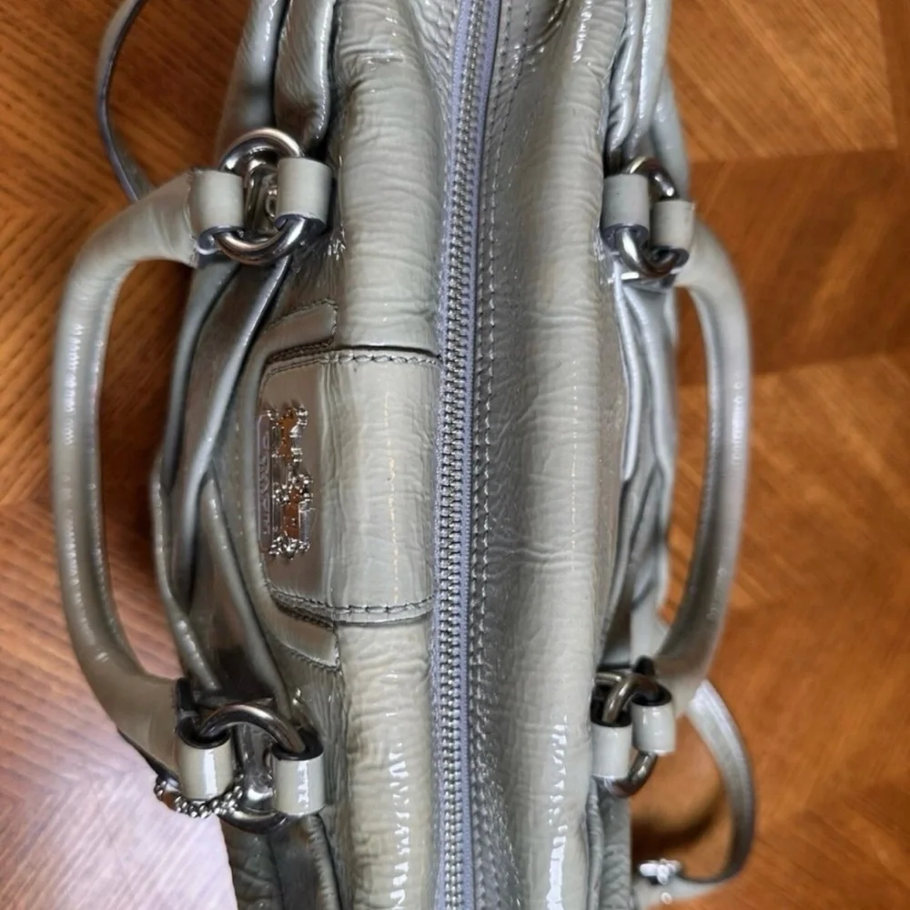 Coach Leather handbag Grey - Picture 11 of 12